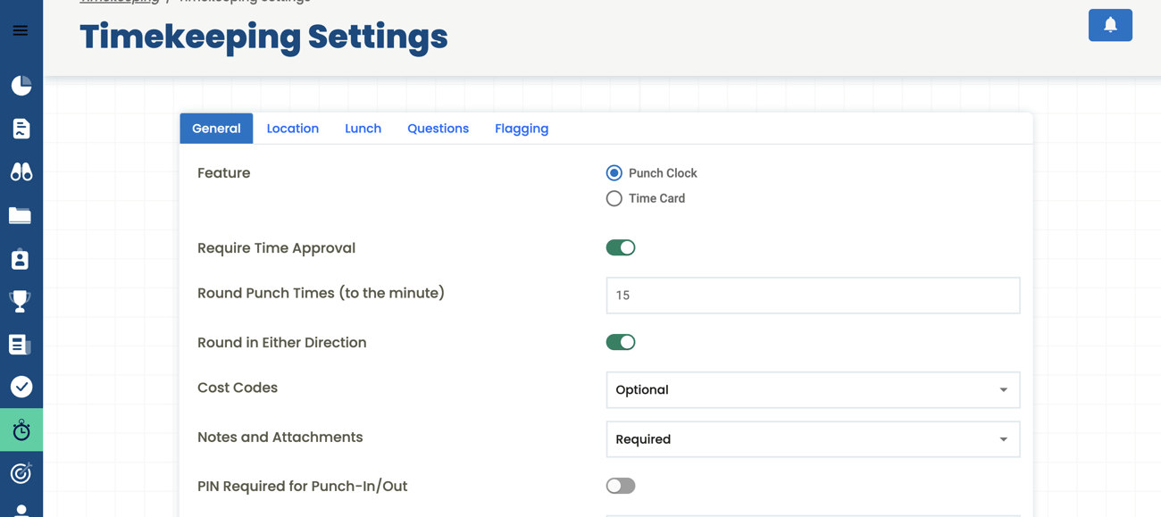 How do I set up time card approval?